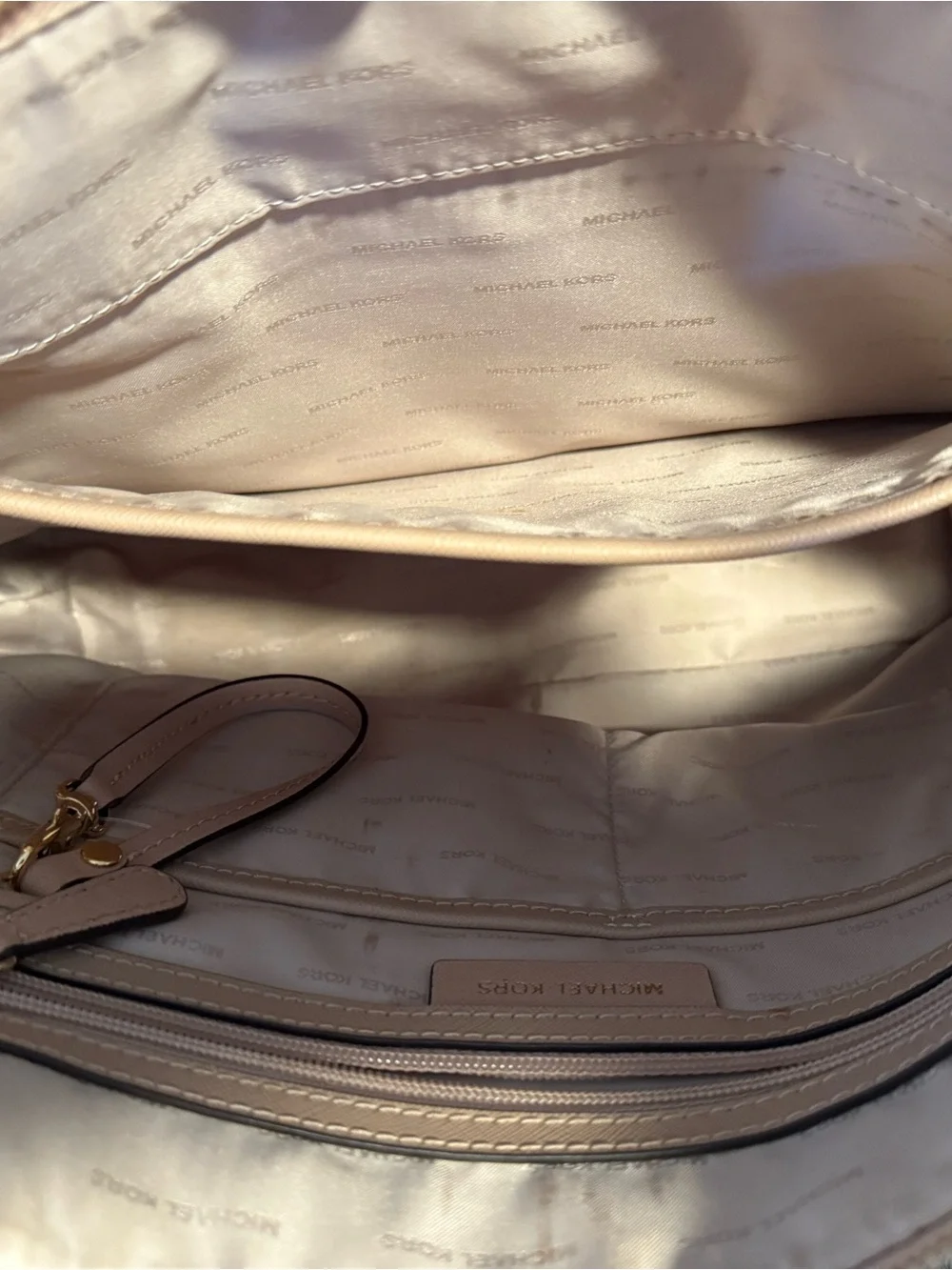 Michael Kors Light Blush Saffiano Leather Tote with MK Charm